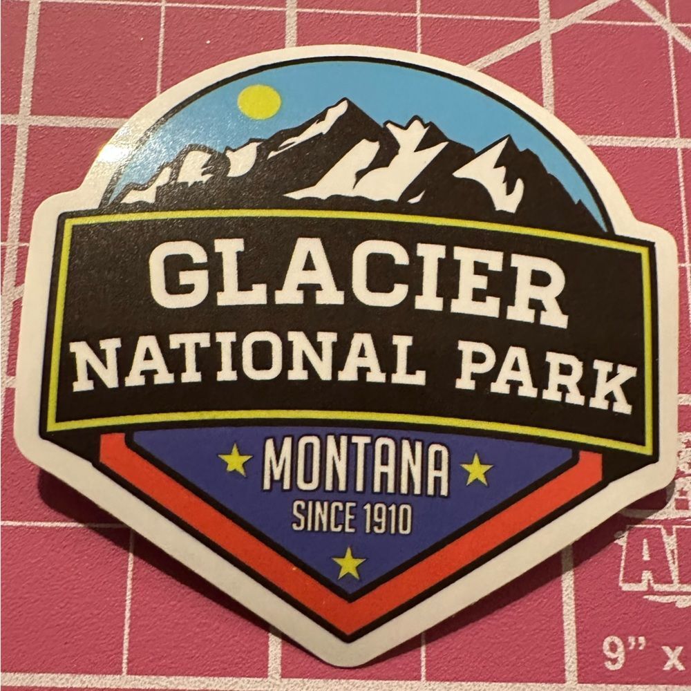 💜13/$13 +Bundle Sticker Sale | Travel Glacier National Park Waterproof Sticker
